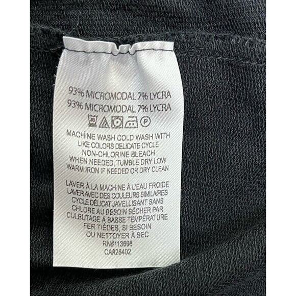 Margaret O’Leary Black Jersey Stretch Bodycon Midi Dress Long Sleeve Size Small - Picture 6 of 6